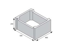 BEST ZTRACENÉ BEDNĚNÍ 50 výška 250mm, přírodní v.250/š.500/d.400